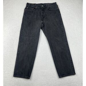 Vintage Levis Jeans Mens 38x30 Black Faded 550‎ Relaxed Straight Y2K Denim USA